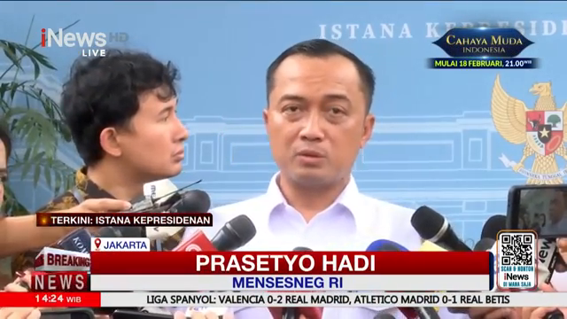 Mensesneg Prasetyo Beber Pesan Presiden Prabowo Saat Rapat Dengan Petinggi Tni-Polri Di Istana