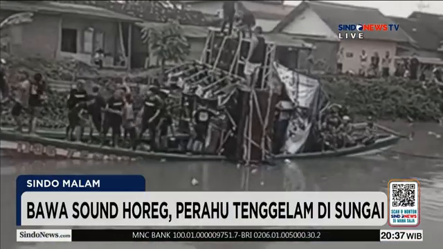 Tenggelam  Tidak Kuat Menahan Beban Sound Horeg  Perahu Tenggelam Di Sungai   Sindo Malam   09 02