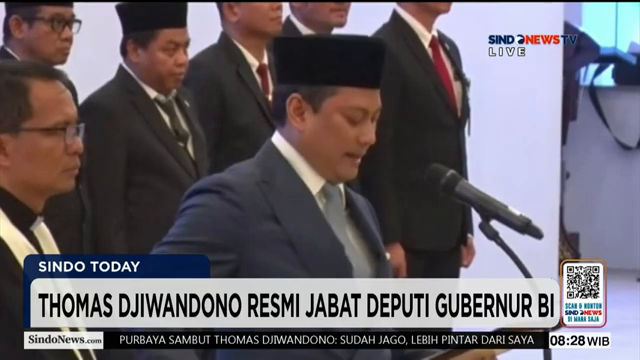 Thomas Djiwandono Resmi Jadi Deputi Gubernur Bi  Ini Pesan Khusus Prabowo   Sindo Today   10 02