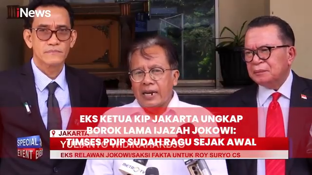 Eks Ketua Kip Jakarta Ungkap Borok Lama Ijazah Jokowi  Timses Pdip Sudah Ragu Sejak Awal (Rzbmzvzc-Di)