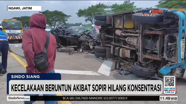 Kecelakaan Beruntun  Akibat Sopir Hilang Konsentrasi Dan Bus Berhenti Mendadak   Sindo Siang   08 02