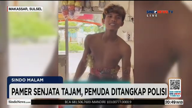 Pamer Sajam Untuk Gaya-Gayaan  Pemuda Ditangkap Polisi  Sindo Malam   10 02