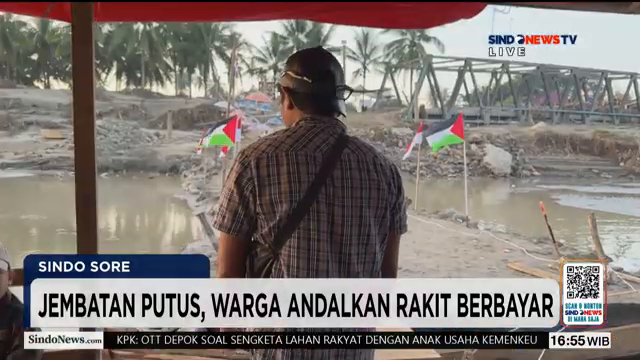 Jembatan Putus Akibat Banjir Di Bireuen Aceh  Warga Andalkan Rakit Berbayar   Sindo Sore   07 02