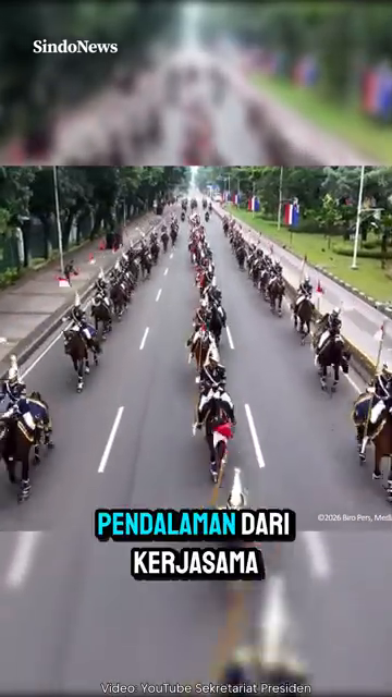 Kunjungi Istana Merdeka  Pm Australia Anthony Albanese Dikawal 17 Motoris Dan 120 Pasukan Berkuda.