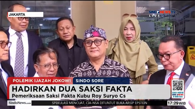 Kubu Roy Suryo Hadirkan 2 Saksi Kasus Ijazah Jokowi Ke Polda   Sindo Sore   10 02   Part 3