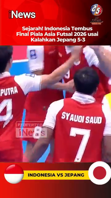 Sejarah  Indonesia Tembus Final Piala Asia Futsal 2026 Usai Kalahkan Jepang 5-3.