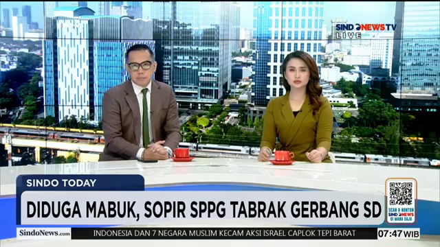 Diduga Ngamuk Saat Mabuk  Sopir Sppg Tabrak Gerbang Sekolah Di Jateng   Sindo Today   10 02