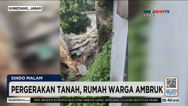 Longsor Sumedang  Rumah Warga Ambruk Terbawa Tanah Bergerak    Sindo Malam   08 02