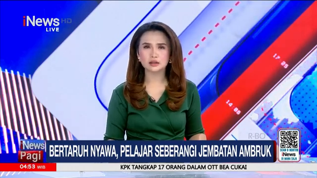Miris  Pelajar Pandeglang Terpaksa Seberangi Jembatan Ambruk Untuk  Sekolah   Inews Pagi 6 2.