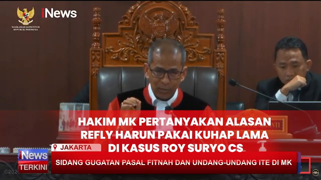 Geger  Hakim Mk Cecar Refly Harun Di Sidang Gugatan Roy Suryo Cs  Kenapa Masih Pakai Kuhap Lama