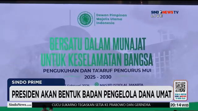 Prabowo Bakal Bentuk Lembaga Khusus Kelola Dana Umat  Untuk Apa    Sindo Prime   09 02