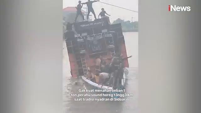 Perahu Sound Horeg Tenggelam Saat Tradisi Nyadran Sambut Ramadan   Inews Terkini